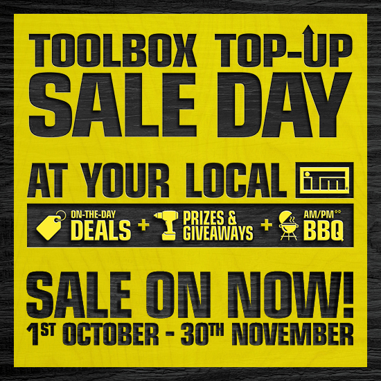 Toolbox Top-Up Sale Days are back — bigger and better than ever.